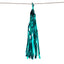 7.5ft Long Turquoise Hanging Foil Tassel Garland, Metallic Tinsel Fringe Banner Party Streamer Backdrop Decorations