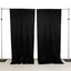 Lamour Satin Blackout Curtains 10ft x 10ft Panels Black/Ivory | Water-Resistant PU-Coated Double Sided Backdrop for Weddings & Events