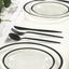 60 Pack Plastic Silverware Set, Black Heavy Duty Disposable Sleek Utensil Cutlery