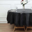 5-Pack Plastic Table Covers Black Round - Durable PVC Disposable Tablecloths for Events 84"