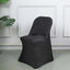 10 Pack Stretch Spandex Chair Covers Black for Folding Chairs - Durable Perfectly 160GSM Fitted Slipcovers for Professional & Casual Events