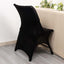 Premium Stretch Spandex Chair Cover Black for Folding Chairs - 3-Way Open Arch 160GSM Fitted Slipcover with Reinforced Foot Pockets