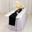 Lamour Satin 12"x108" Table Runner Black - Smooth & Lustrous Finish