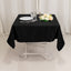 Lamour Satin 54"x54" Square Tablecloth Black - Durable & Silk-Like Table Cover for Weddings & Parties