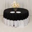 Cotton Blend 90" Round Tablecloth Black - Wrinkle-Resistant Table Cover