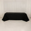 Cotton Blend 90"x156" Rectangle Tablecloth Black - Seamless Wrinkle-Resistant Table Cover