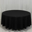 Cotton Blend 108" Round Tablecloth Black - Wrinkle-Resistant Design