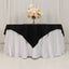 Cotton Blend 70"x70" Table Overlay Square Tablecloth Black - Wrinkle-Resistant Fabric Table Topper