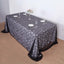 Tulle 90"x156" Rectangle Tablecloth Black - Sequin Leaf Embroidered Table Cover