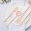 50-Pack Plastic Utensil Set Blush Pink - Premium Disposable Heavy Duty Sleek Flatware