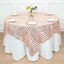 Sequin 72" Table Overlay Square Tablecloth Blush - Diamond Glitz Table Cover