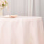 Premium Polyester 132" Round Tablecloth Blush - Seamless 220GSM Wrinkle-Resistant Table Cover