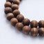 55" Brown Rustic Boho Chic Wood Bead Garland With Tassels, Farmhouse Country Wood Bead Chain