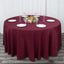 Premium Polyester 120" Round Tablecloth Burgundy - Seamless 220GSM Wrinkle-Resistant Table Cover