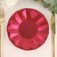 25-Pack Paper 7" Round Dessert Plates in Burgundy with Geometric Prism Rim - Disposable 400GSM Appetizer Salad Plates
