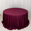 Scuba Round 132" Tablecloth Burgundy - Wrinkle Free & Stain Resistant Seamless Table Cover