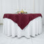 Premium Polyester 54"x54" Table Overlay Square Tablecloth Burgundy - Stain and Wrinkle-Resistant 220GSM Table Topper