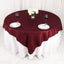 Taffeta 72"x72" Table Overlay Square Tablecloth Burgundy - Accordion Crinkle Table Cover
