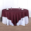 Polyester 90"x90" Table Overlay Square Tablecloth Burgundy - Wrinkle-Resistant & Durable Table Cover