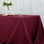 Premium Polyester 90"x132" Rectangle Tablecloth Burgundy - Seamless 220GSM Stain-Resistant Table Cover