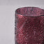 6-Pack Mercury Glass Candle Holders Burgundy Palm Leaf Design - Votive Tealight Holders for Events