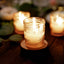 6-Pack Amber Gold Glass Votive Tealight Holders - Stylish Primrose Design for Weddings & DÃ©cor