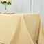 Premium Polyester 90"x132" Rectangle Tablecloth Champagne - Seamless 220GSM Stain-Resistant Table Cover