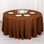 Polyester 120" Round Tablecloth Cinnamon Brown - Seamless Wrinkle-Resistant Table Cover