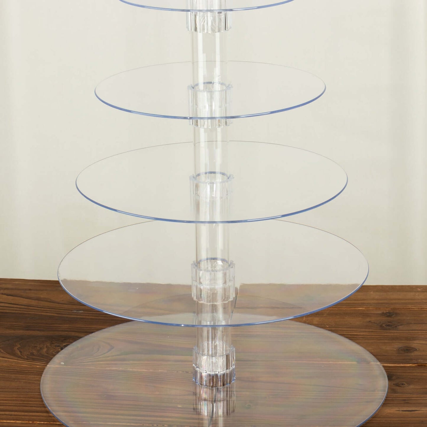 6-Tier Acrylic Round Cupcake Stand Clear for Special Events & Catering Displays 22"
