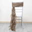 Chiffon Chair Sash with Curly Design Taupe - Stylish Chair Decorations