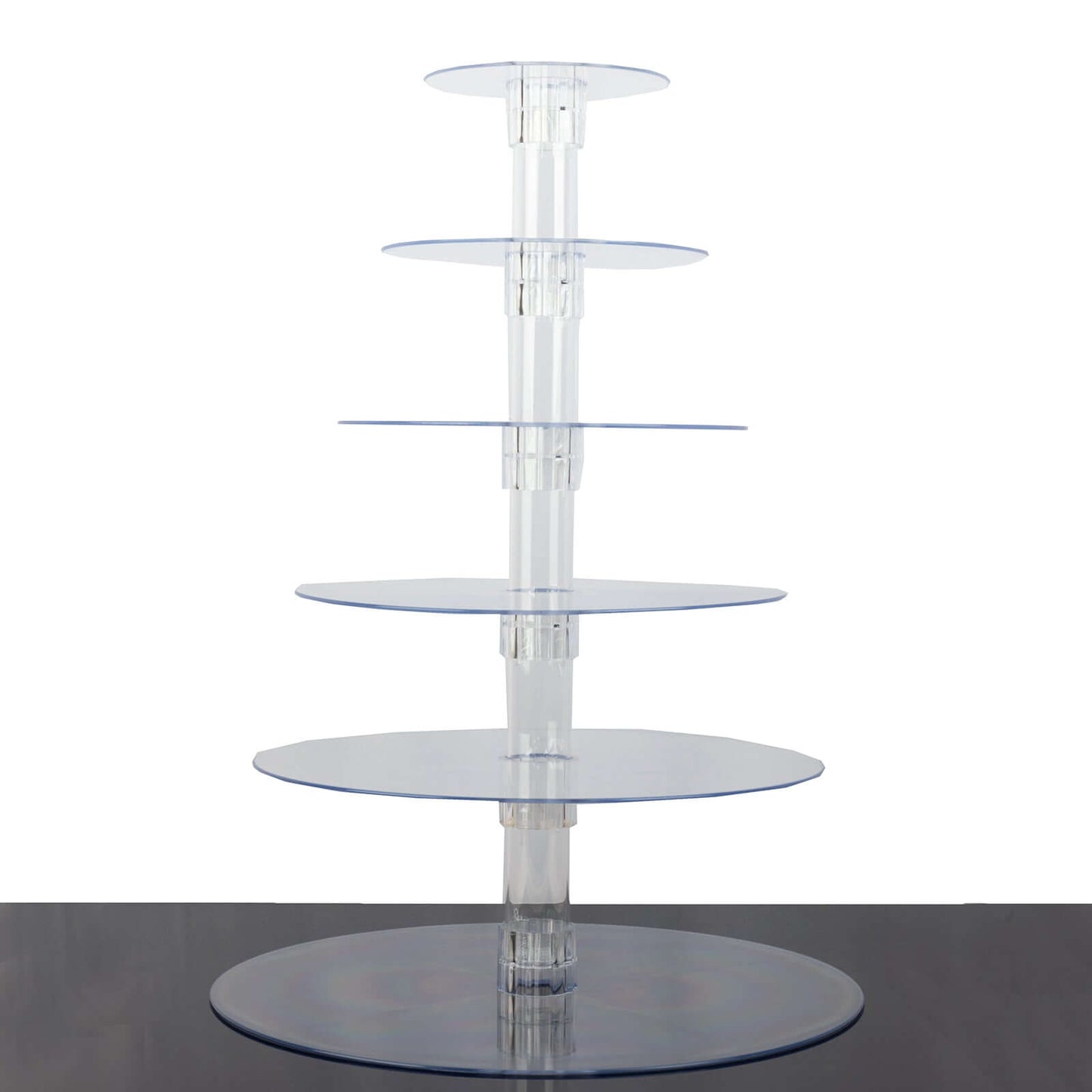 6-Tier Acrylic Round Cupcake Stand Clear for Special Events & Catering Displays 22"
