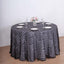 Sequin 120" Round Tablecloth Black - Seamless Diamond Glitz Table Cover