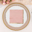 50-Pack Paper Beverage Napkins with Gold Foil Edge Dusty Rose - Disposable 2 Ply Cocktail Napkins for Events 6.5"x6.5"