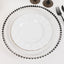 6-Pack Acrylic Round Charger Plates 13" in Clear with Black Beaded Rim, Decorative Dinner Party Charger Tableware