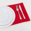5 Pack Cotton Blend 20"x20" Napkins Red - Wrinkle-Resistant & Washable Dinner Napkins