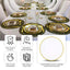 10-Pack Economy Plastic Round Charger Plates 12" in Clear with Wide Gold Rim, Decorative Dinner Party Serving Plates