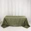 Taffeta 90"x132" Rectangle Tablecloth Dusty Sage Green - Seamless Accordion Crinkle Table Cover