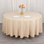 Premium Polyester 108" Round Tablecloth Beige - Wrinkle-Resistant 220GSM Table Cover