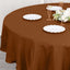 Polyester 90" Round Tablecloth Cinnamon Brown - Stain & Wrinkle-Resistant Table Cover