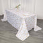 Polyester 90"x132" Rectangle Tablecloth White Seamless with Gold Foil Geometric Pattern - Wrinkle-Resistant Seamless Table Cover for Sophisticated Events