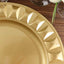 6-Pack Plastic Round Charger Plates 13" in Gold with Bejeweled Rim, Luxe Decorative Dinner Party Charger Tableware
