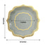 25-Pack Paper Dinner Plates in Sage Green with Gold Scallop Rim - Disposable 300GSM Party Plates 10"