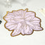 10-Pack Disposable Table Placemats in Lavender with Peony Flower Print & Gold Foil Edges - Lilac 300GSM Floral Cardboard Placemats for Dinner Parties & Gatherings 14"