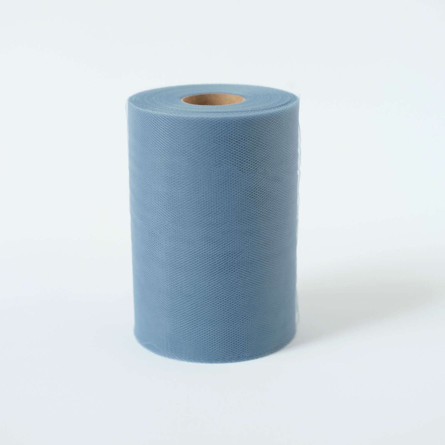 6"x100 Yards Dusty Blue Tulle Fabric Bolt, Sheer Fabric Spool Roll For Crafts