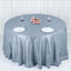 Taffeta 132" Round Tablecloth Dusty Blue - Seamless Accordion Crinkle Table Cover