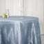 Taffeta 120" Round Tablecloth Dusty Blue - Seamless Accordion Crinkle Table Cover