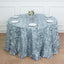 Taffeta 120" Round Tablecloth Dusty Blue | 3D Leaf Petal Design Seamless Table Cover
