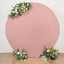 7.5ft Matte Dusty Rose Round Spandex Fit Party Backdrop Stand Cover