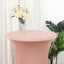 Spandex 30" Round Cocktail Table Cover Dusty Rose - Easy to Maintain Stretch Fitted Highboy Tablecloth