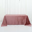 Premium Velvet 90"x132" Rectangle Tablecloth Dusty Rose - Reusable Soft & Seamless Table Cover